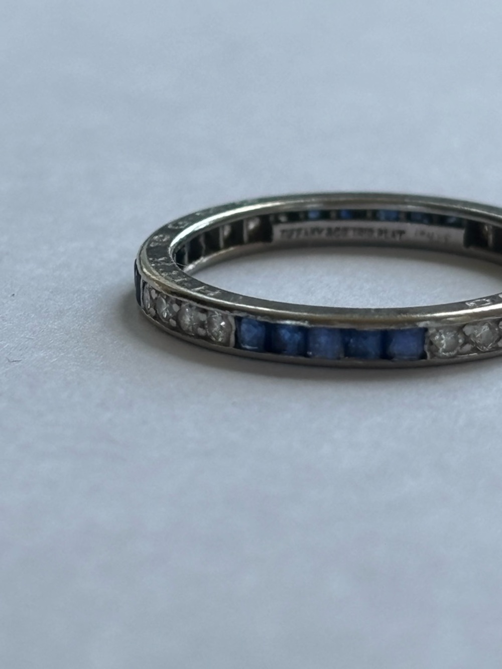 Tiffany & Co. Blue Sapphire and Diamond Full Eternity Band 2.2mm 5.5 - Picture 8 of 14